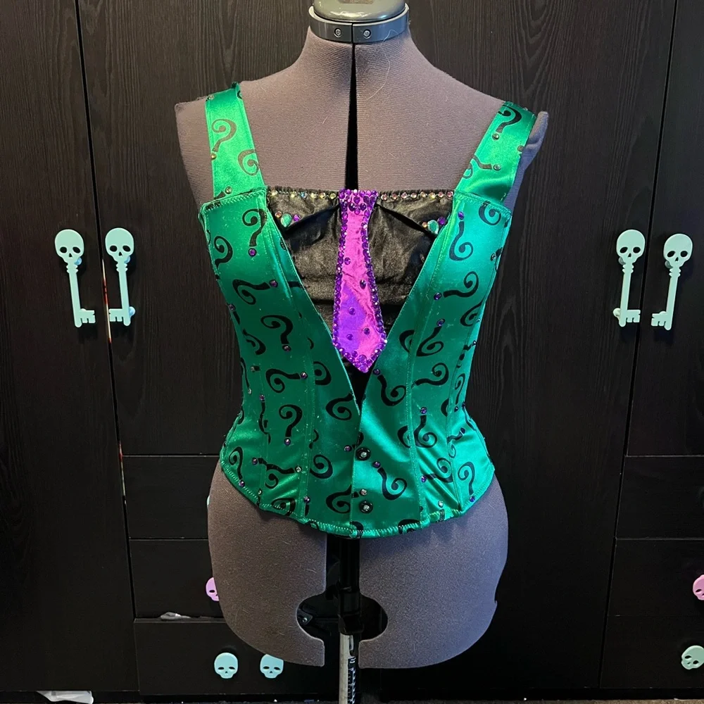 Green Riddler Corset Top - Picture 1 of 3